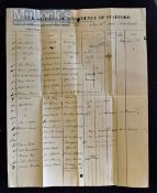 Crime - Leek, Staffordshire. List of Cases At The Court House 1872 - Black printing with