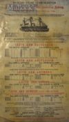 Shipping Poster Advertising Ships From Leith To & From Rotterdam, Amsterdam, Antwerp, Ghent &