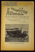 Early French Automobile Magazine “La Locomotion Automobile” Janvier 1897 A 12 page monthly