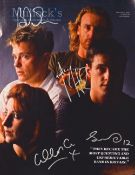 Autographs – Music – New Order Signed Magazine Page - Signed by Bernard Summer, Stephen Morris,