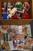 Assorted selection of 1960s/70s Lego Pieces largely blocks, fencing, fauna, few wheels, some