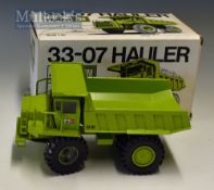 NZG Terex GM 33-07 Hauler No 163 Diecast Model Toy in lime green, with original box, missing front