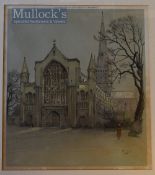 Cecil Aldin (1870-1935) ‘Norwich’ Cathedral Colour Print framed measures 50x63cm approx.