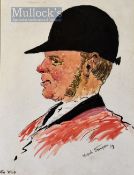 Wilfred Thompson 1884 – 1921 “The Whip” Portrait - A Profile head and shoulders Portrait of a