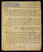 c.1780 Manuscript Medical Receipt entitled ‘A Genuine Receipt to make the true Eau de Luce’ an