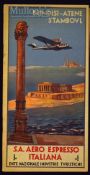 S.A. Aero Espresso Italia “Brindisi-Athens-Istanbul” Route Circa 1925-27 A fine 40 page