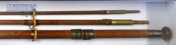 P.D Malloch Perth greenheart salmon fly rod – 13ft 3pc with one piece butt section – all