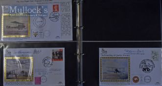 The Great Adventure of Flight Signed FDC Collection 9x Benham silk covers signed by various pilots