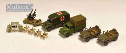 Britains Military Diecast Model Toys to include Ambulance and lorry, plus Benbros Jeeps, Charbens