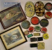 Collection of various makers cerolene, mucilin, hooks, shot and other tins (18) – makers incl Hardy,