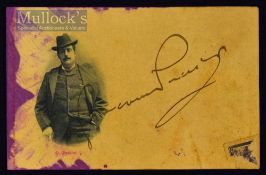 Autograph - Giacomo Puccini (1858-1924) Signed Postcard with vignette of Puccini to front, signed to