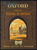 Oxford During The Festival Of Britain 1951 Souvenir Programme A large 24 page souvenir programme