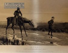 E Gilbert Hester - After a Painting by Dolman “Not Worth Power any Shot” mounted in Oak frame f &