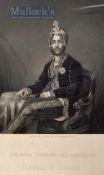 India – His Royal Highness The Maharaja Dhuleep Singh Steel Engraving 1890 by D.J Pound, with