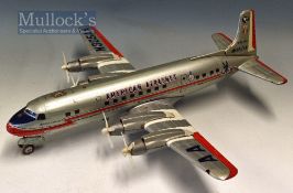 Marx Toys Tinplate Battery Operated American Airlines Flagship Carolyn D7C Toy Plane made in Japan