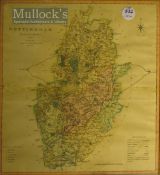 C. Smith 1804 Map of Nottingham hand coloured date Jan 6th 1804 framed measures 48x53cm approx.