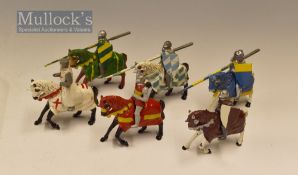 Timpo Toys Knights on Horseback Lead Figures includes 6x Knights on Horseback, including 3x with