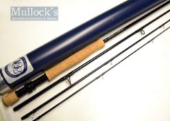 Fine Thomas and Thomas USA carbon travel fly rod – 9ft 4pc – line 9# with fuji style guides to the