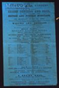 1860 Poster Advertising Charity Concert At The “Royal Surrey Gardens” For Widows And Orphans Of