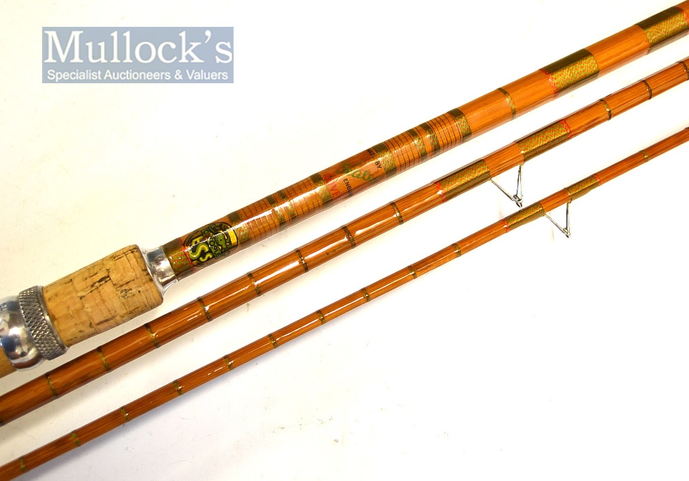 Sealey Octopus Ess The Rover 11ft 3p split cane bottom rod – with red agate lined butt and tip