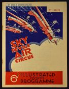Sky Devils Air Circus Illustrated Souvenir Programme 1934 A 32 page publication detailing that years