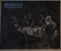 Early German Engraving depicting ‘A French farming family celebrates the [Dreykonigsfest] Three