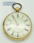18ct Gold Gentleman’s Pocket Watch J Drinkwater 8 & 10 Lower Hill Stockport with matching numbers