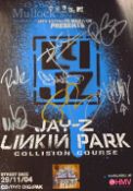 Autographs – Music – Jay Z and Linkin Park Signed Magazine Page with Jay Z, Rob Bourdon, Brad