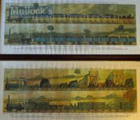 C.1895 Coloured Railway Prints by Raphael Tuck Plates I-IV entitled ‘Travelling on the Liverpool and