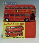 Dinky Toys Diecast Model 289 Routemaster Bus ‘Tern Shirts’ and Kings Cross Decals, in red, in good