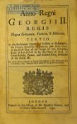 1730-1731 Acts of Parliament – 68 Acts complete in on volume each with separate title page within