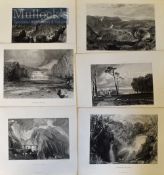J M W Turner - 19th Century engravings featuring landscape and costal scenes 37 x 27cm (17)
