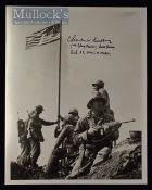 Autograph – Charles Lindburg (1902-1974) Signed Print depicts Sgt Hansen, Sgt Thomas, Cpl Lindberg