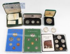 Collection of Zambia, Zimbabwe, Malawi coins to consist of Proof sets Zambia 1978, set of 3 1964,