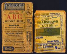 1939 Bradshaw’ Guide ‘Railway, Shipping and Hotel for Great Britain and Ireland’, front cover loose,