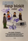 Autographs – Music – Limp Bizkit Rollin’ Signed Magazine Page – with Fred Durst, Sam Rivers, John