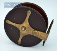 Ogden Smiths London “Fabros” fibre sea/boat reel – 4.5” dia, brass star back and rear drum plate,
