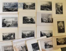 Selection of various 19th century engravings of Wales (50)