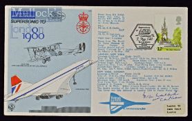 Autograph – Brian Walpole Concorde Captain Signed First Day Cover Super Sonic to London 1980, signed
