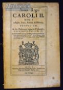 Act of Indemnity 1660 An Act Free and General Pardon, Indemnity and Oblivion, printed London by John