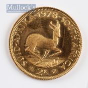 1978 African 2 Rand Gold coin Eight (grams): 7.988 Pure gold Fineness: 916.7 Dimensions: Diameter: