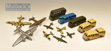 Dinky Toys Diecast Model Selection to include Observation Coach (2), Luxury Coach, plus 2x others,
