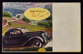 Ford Car with V8 Engine 1936 - Sales Brochure - A 4 page Sales Brochure that folds out to a large
