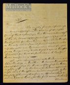 c.1824 Coach Driving Standards in the Early 19th Century Letter – Birney, E. Mrs a long and detailed