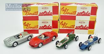 Solido Reedition Diecast Model Toys to include Porsche Spyder 1955 1106, Ferrari 2.5L 1108, Lola