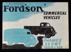 Fordson Commercial Vehicles 1938 Sales Catalogue - A three fold out sales catalogue illustrating and