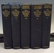 Winston Churchill ‘The Second World War Books 1948-1952 5 Volumes - 1st edition, in black cloth