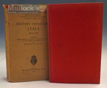 WWI - Military Operations in Italy 1915-1919 Book HMSO 1949 with five maps to rear pocket and