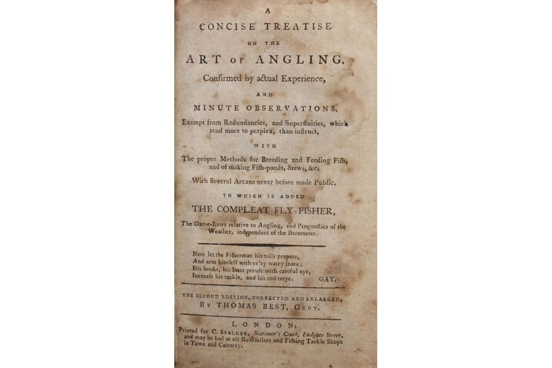 Best, Thomas – A Concise Treatise on the Art of Angling, published 1787 2nd edition engraved frontis - Image 2 of 2