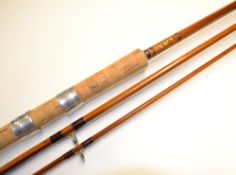 Good Milwards Redditch Split cane pike rod – The Pikemaster 9ft 2in 3pc ser. no 1986 – with clear